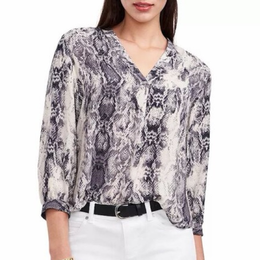 Vince Camuto Snake Print Blouse- XL